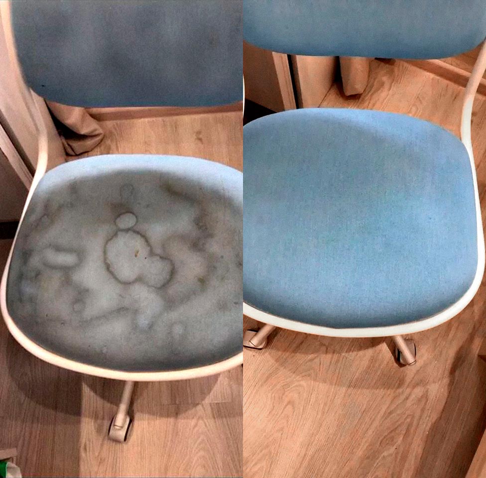 Химчистка стульей с мягкой обивкой сидушки и спинки